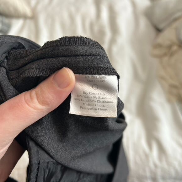 Everlane Women's The Slim Wool Trouser - Charcoal Gray - Picture 9 of 9